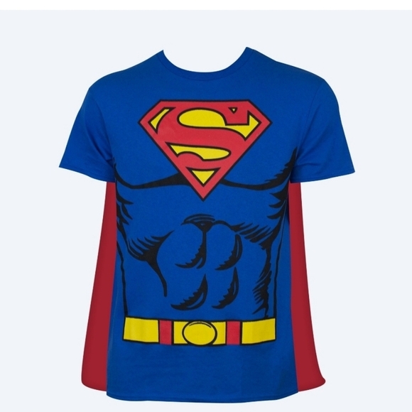 Superman Cape Costume Tee Shirt - Picture 1 of 3